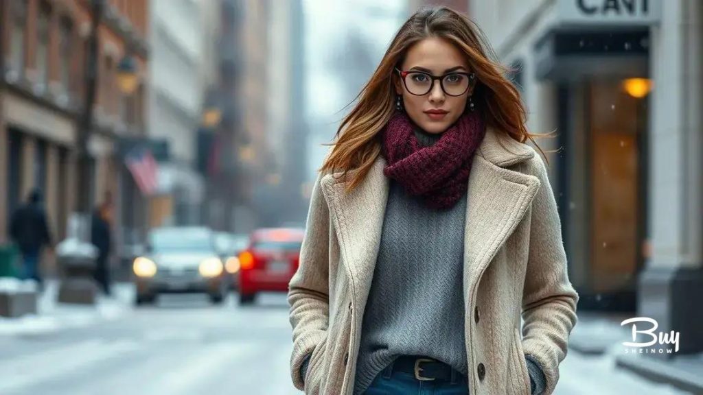 Winter layering with Shein coats and knitwear