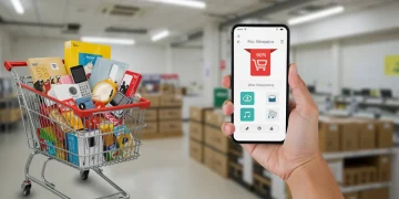 Smart shopper comparing prices on a smartphone for big-ticket items