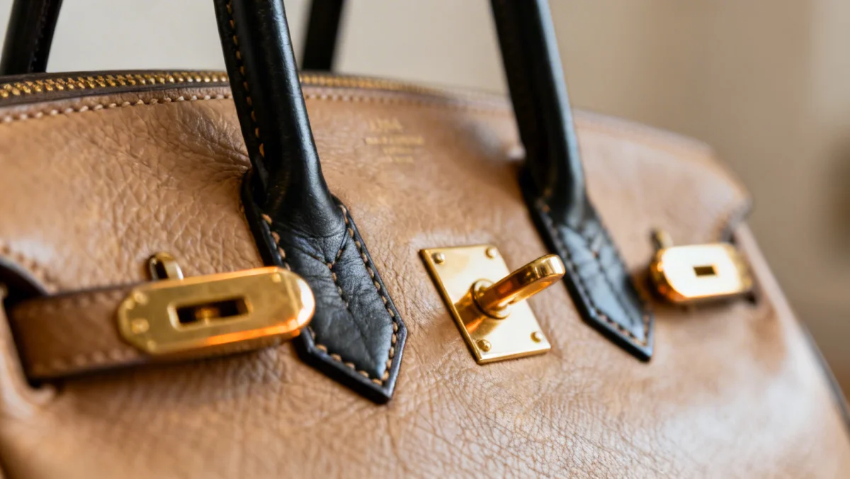 Meticulously restored vintage designer handbag showcasing pristine condition and intricate details, a valuable pre-owned fashion item