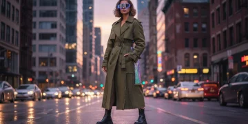 Modern twist on classic trench coat in urban setting 2026