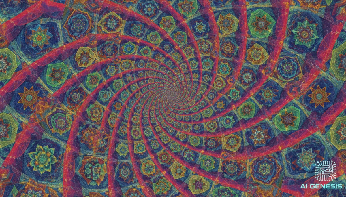 Algorithmically generated complex textile pattern